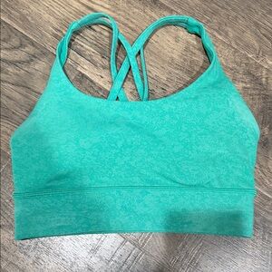 Lululemon Energy Longline Bra Women’s Strappy Sports Bra - Maldives Green